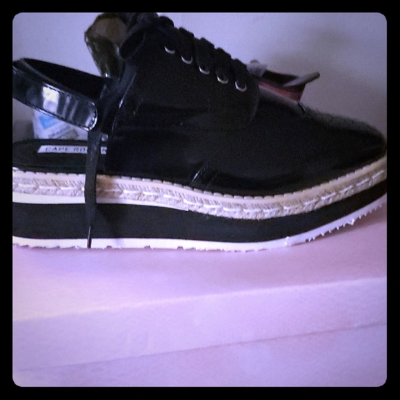 Black platform Open Back Dress Shoe - Picture 1 of 2
